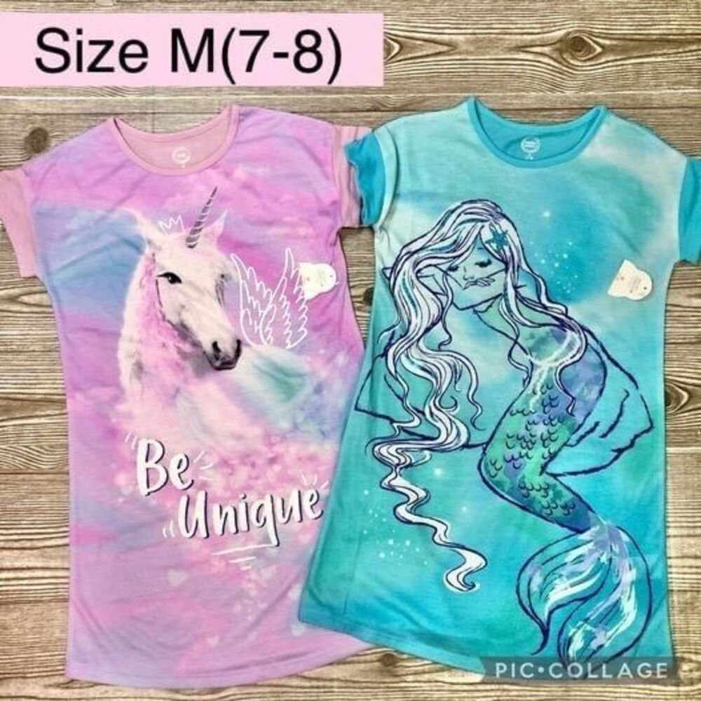Girls M(7-8) sleep Nightgown Pajamas bundle of 2 bA27